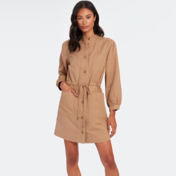 APIECE APART Nueva Aragon Mini Dress in Camel - Picture 3 of 7